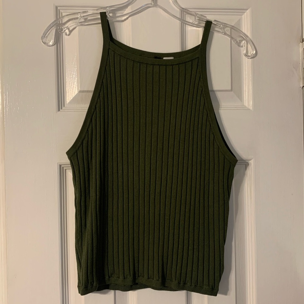 Green halter top